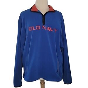Old Navy Blue & Orange 1/4 Zip Pullover
